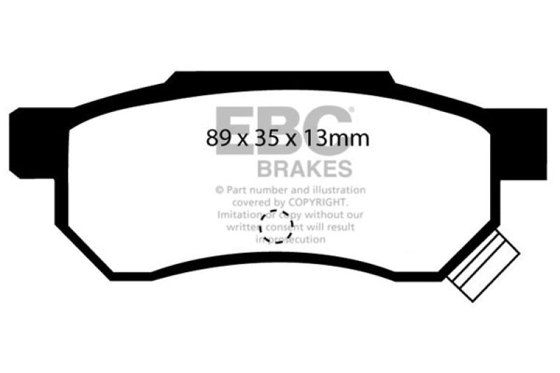 EBC 92-94 Acura Integra 1.7 Vtec Greenstuff Rear Brake Pads - eliteracefab.com