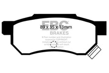 Load image into Gallery viewer, EBC 92-94 Acura Integra 1.7 Vtec Redstuff Rear Brake Pads - eliteracefab.com