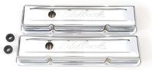 Load image into Gallery viewer, Edelbrock Valve Cover Signature Series Chevrolet 1959-1986 262-400 CI V8 Low Chrome - eliteracefab.com