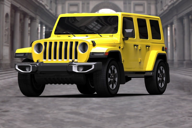 Rally Armor 18-22 Jeep JL Wrangler Black UR Mud Flap w/ Blue Logo - eliteracefab.com