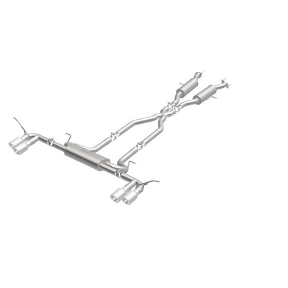 MagnaFlow Cat Back, SS, 2.5in, Quad Split Polish 4in tip 14-15 Jeep Grand Cherokee 3.6L/5.7L V6/V8 Magnaflow