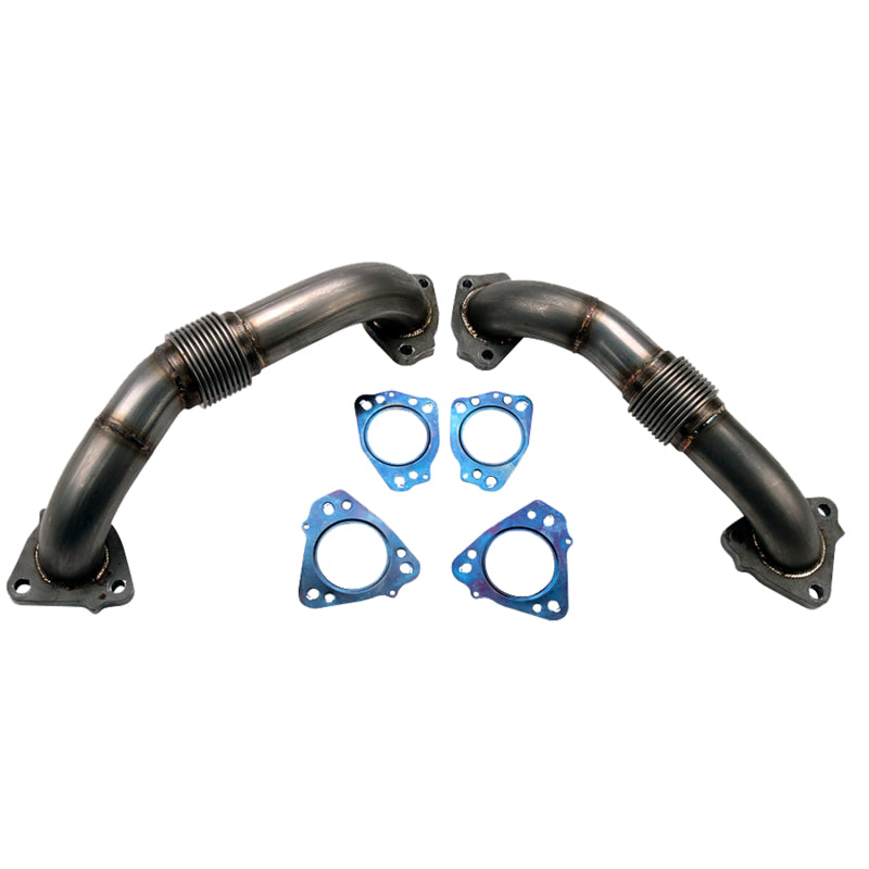 Wehrli 17-19 Chevrolet 6.6L L5P Duramax 2in Stainless Up Pipe Kit w/Gaskets - eliteracefab.com