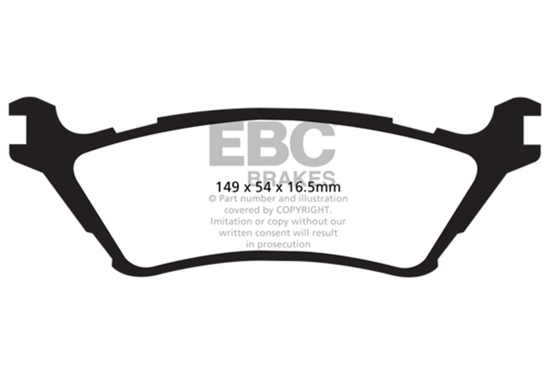 EBC 15+ Ford F150 2.7 Twin Turbo (2WD) Greenstuff Rear Brake Pads - eliteracefab.com