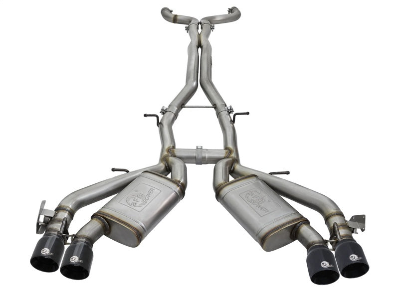aFe MACHForce XP 3in 304 SS Cat-Back Dual Exhaust w/ Black Tips 16-17 Chevy Camaro SS V8-6.2L aFe