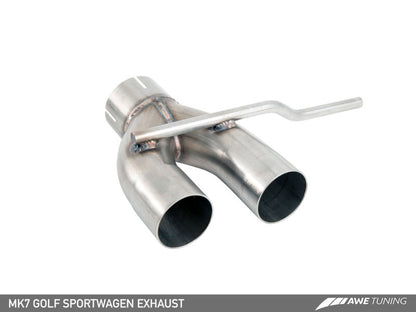 AWE Tuning VW MK7 Golf SportWagen Touring Edition Exhaust w/Chrome Silver Tips (90mm) - eliteracefab.com