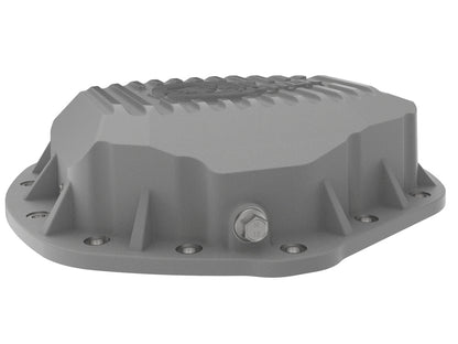 aFe Street Series Rear Differential Cover Raw w/ Machined Fins 01-18 GM Diesel Trucks V8-6.6L (td) - eliteracefab.com