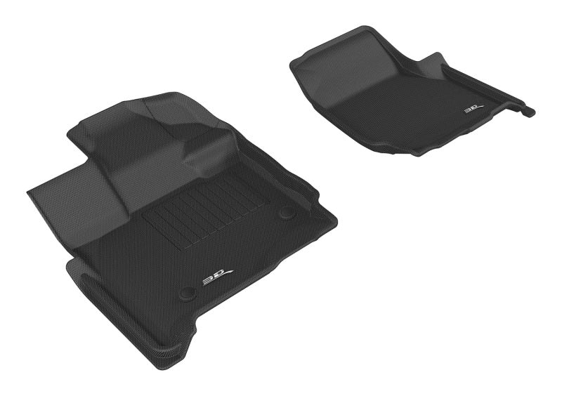 3D MAXpider 2015-2020 Ford F-150 Supercab Kagu 1st Row Floormat - Black 3D MAXpider