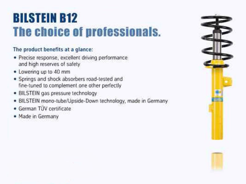 Bilstein B12 2001 Porsche Boxster Base Front and Rear Suspension Kit - eliteracefab.com