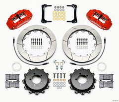 Wilwood Narrow Superlite 4R Rear Kit 12.88in Red 2012-Up Toyota / Scion FRS w/Lines - eliteracefab.com