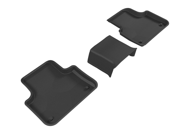 3D MAXpider 2017-2020 Audi Q7/Q8 Kagu 2nd Row Floormats - Black - eliteracefab.com