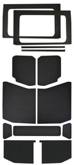 DEI 18-23 Jeep Wrangler JL 4-Door Boom Mat Complete Headliner Kit - 13 Piece - Black Leather Look