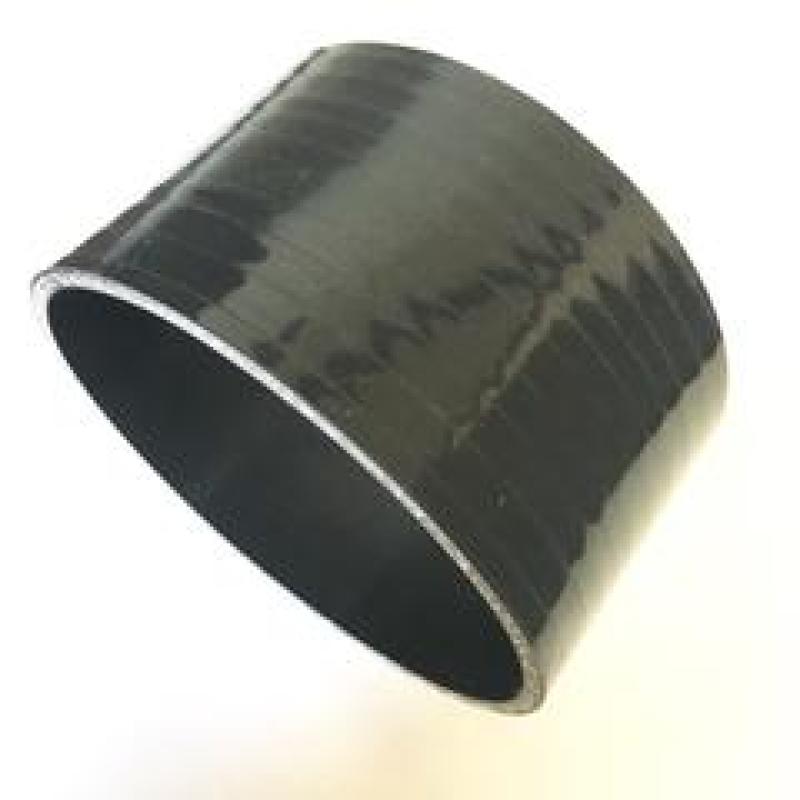 Ticon Industries 4-Ply Black 5.0in Straight Silicone Coupler - eliteracefab.com