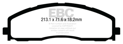 EBC 13+ Ford F250 (inc Super Duty) 6.2 (2WD) Yellowstuff Front Brake Pads - eliteracefab.com