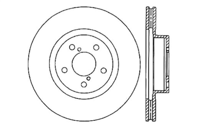 STOPTECH DRILLED SPORT BRAKE ROTOR, 128.47021L - eliteracefab.com