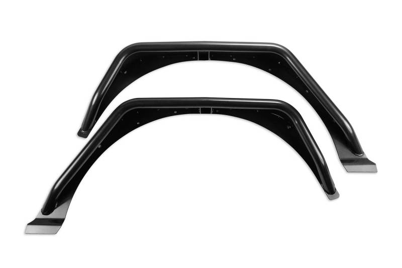 Fabtech 18-21 Jeep JL 4WD Rear Steel Tube Fenders - Textured Black - eliteracefab.com