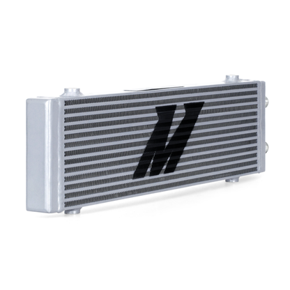 Mishimoto Universal Large Bar and Plate Dual Pass Silver Oil Cooler - eliteracefab.com