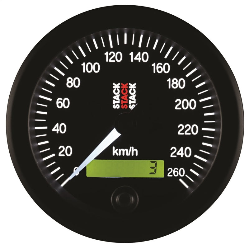 Autometer Stack 88mm 0-260 KM/H Electronic Speedometer - Black ST3802