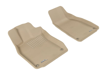 3D MAXpider L1AD00611502 2005-2011 Audi A6/S6 Kagu 1st Row Floormat - Tan