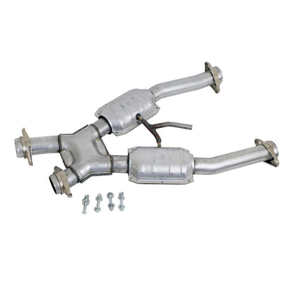 BBK 94-95 Mustang 5.0 Short Mid X Pipe With Catalytic Converters 2-1/2 For BBK Long Tube Headers BBK