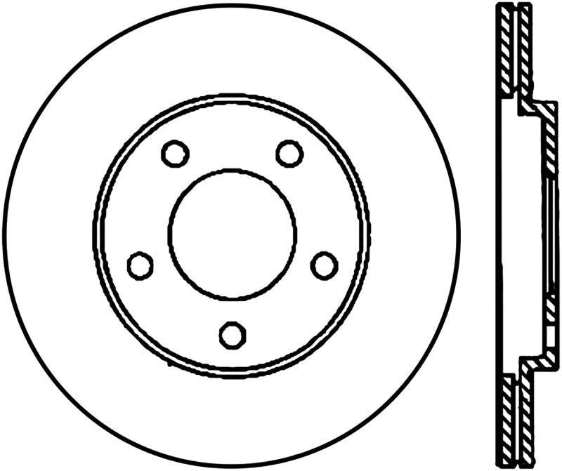 StopTech Power Slot 05-10 Mustang V6/4.0L / GT V8-4.6L Rear Left CRYO Rotor - eliteracefab.com