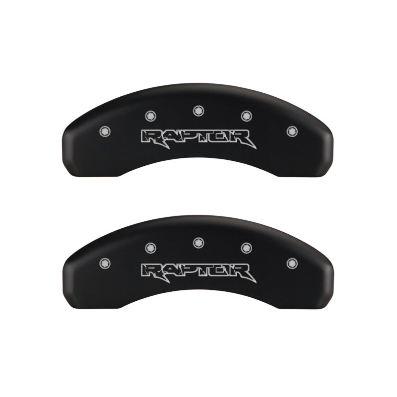 MGP 4 Caliper Covers Engraved Front & Rear Raptor Red finish silver ch MGP