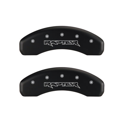 MGP 4 Caliper Covers Engraved Front & Rear Raptor Red finish silver ch MGP