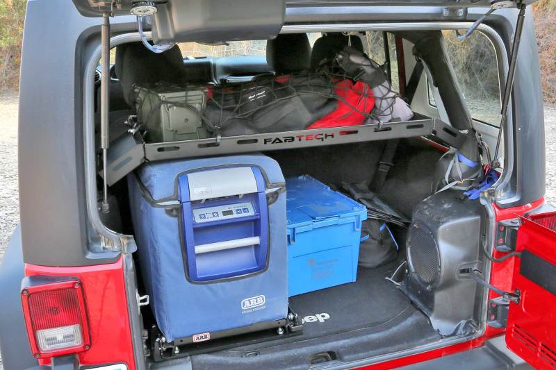 Fabtech 07-18 Jeep JK 4WD 4-Door Interior Cargo Rack - eliteracefab.com