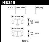 Hawk Performance HPS 5.0 Front Brake Pads - HB315B.669