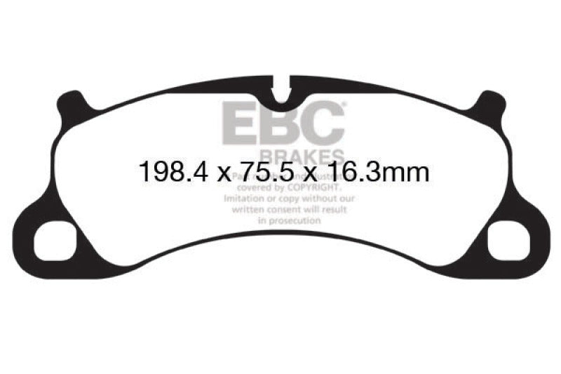 EBC 12-15 Porsche 911 (991) (Cast Iron Rotor only) 3.8 Carrera S Redstuff Front Brake Pads - eliteracefab.com