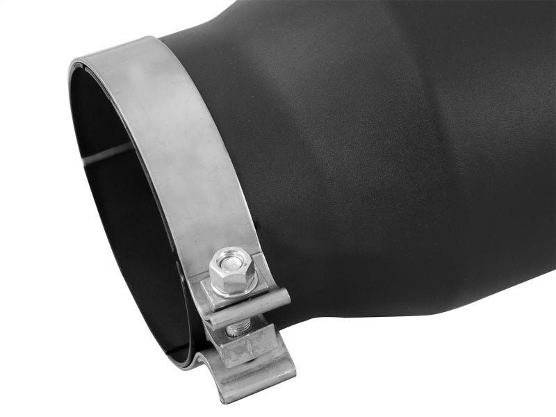 aFe POWER MACH Force-Xp 5in 304 Stainless Steel Exhaust Tip 5In x 7Out x15Lin Bolt-On Right-Blk aFe