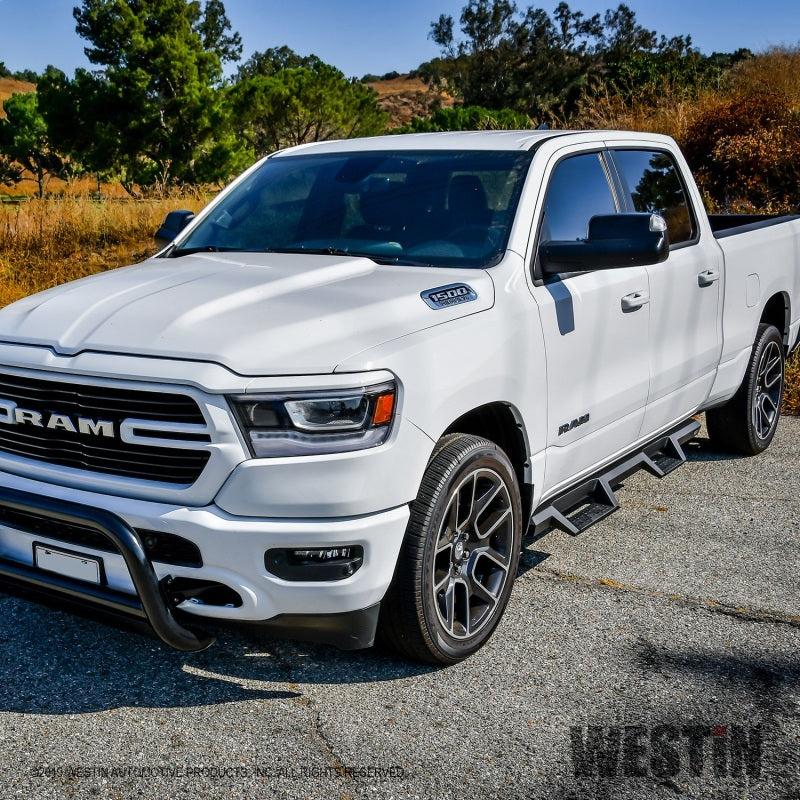 Westin/HDX 2019 Ram 1500 Crew Cab Drop Nerf Step Bars - Textured Black - eliteracefab.com