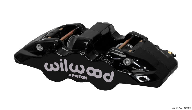 Wilwood Caliper-Aero4-L/H - Black 1.88/1.62in Pistons 1.25in Disc Wilwood