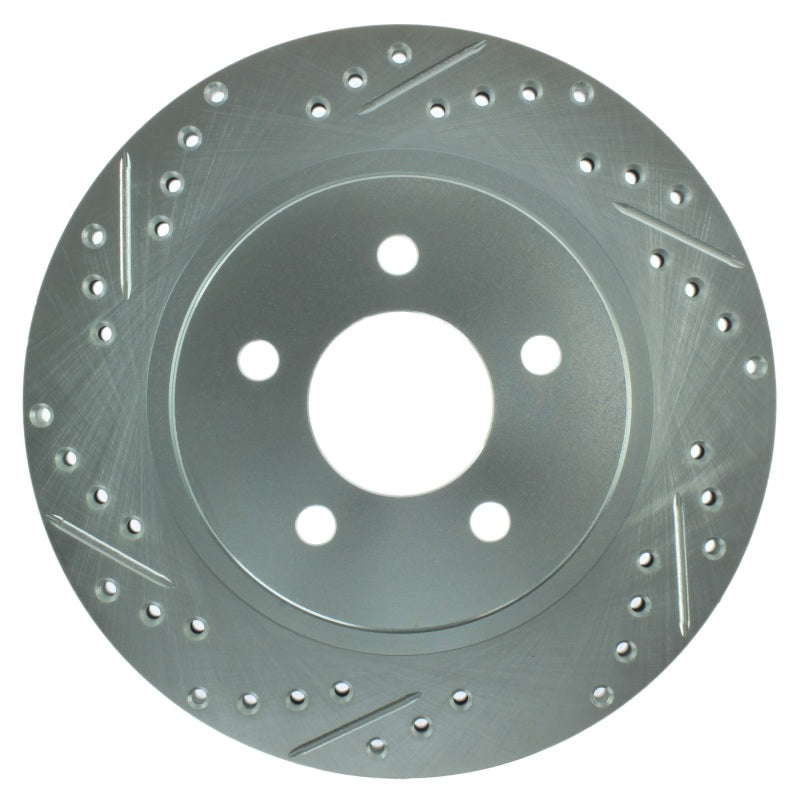 StopTech Select Sport 05-10 Ford Mustang GT Slotted and Drilled Rear Right Rotor - eliteracefab.com