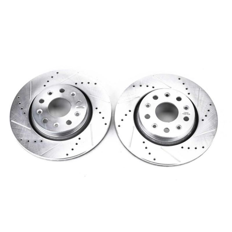 Power Stop 18-19 Jeep Wrangler Front Evolution Drilled & Slotted Rotors - Pair - eliteracefab.com