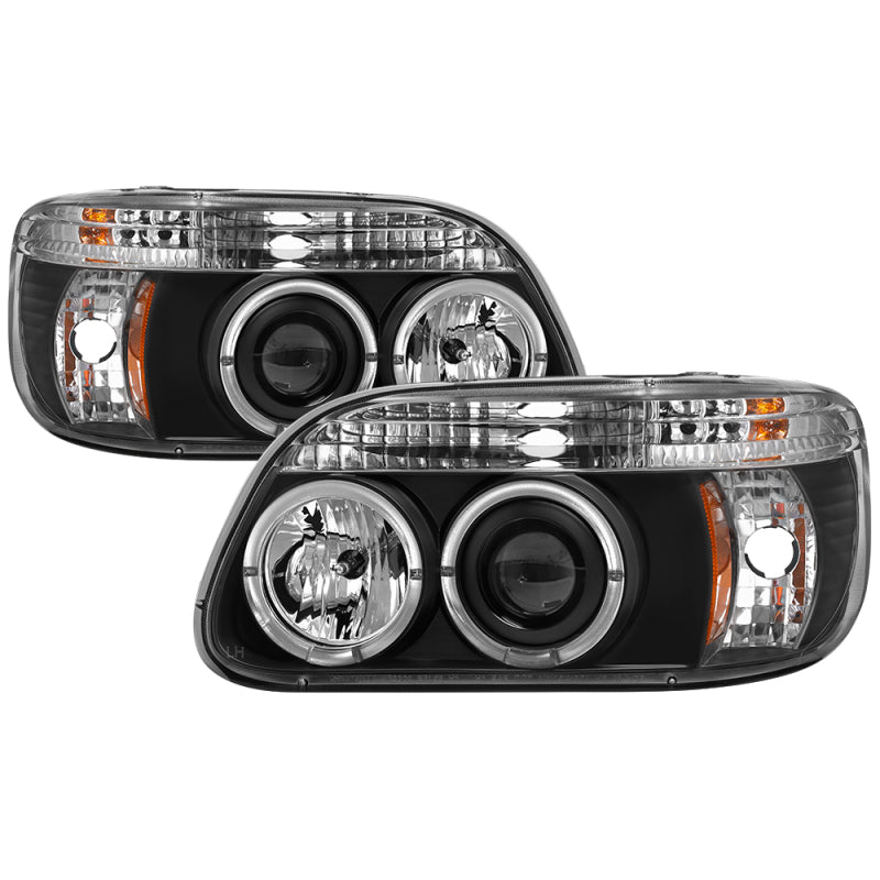 Spyder Ford Explorer 95-01 1PC Projector Headlights LED Halo Blk PRO-YD-FEXP95-HL-1PC-BK - eliteracefab.com