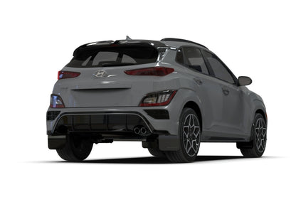 Rally Armor 2022 Hyundai Kona N Line Black UR Mud Flap w/ Grey Logo - eliteracefab.com