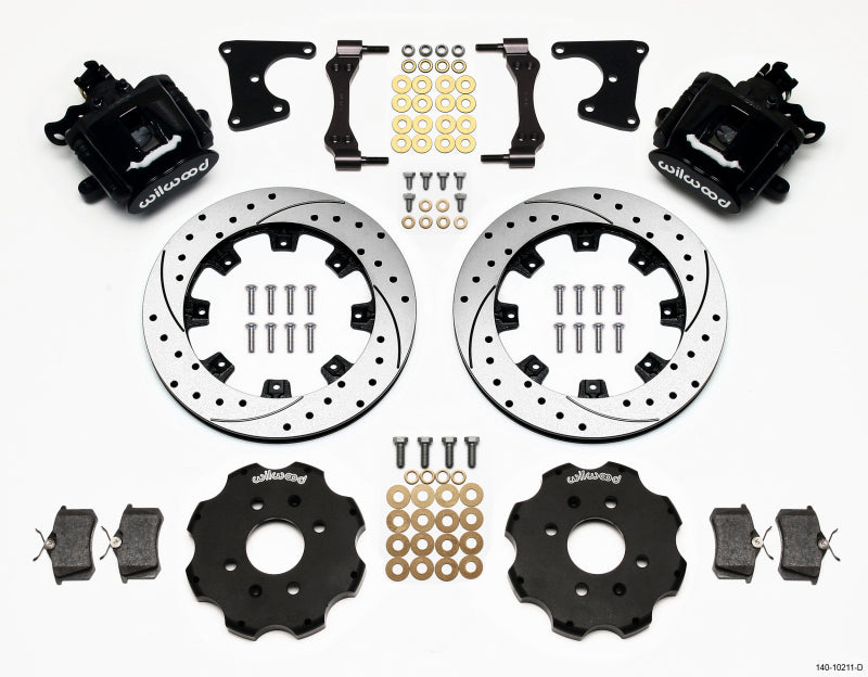 Wilwood Combination Parking Brake Rear Kit 12.19in Drilled Civic / Integra Drum 2.71 Hub Offset Wilwood