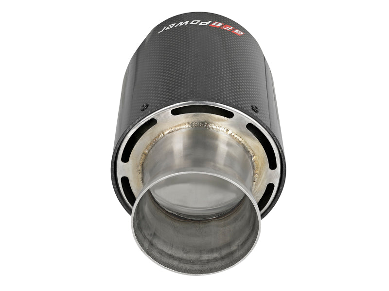 aFe MACH Force-XP 4-1/2in Carbon Fiber OE Replacement Exhaust Tips - 15-19 Dodge Charger/Hellcat - eliteracefab.com