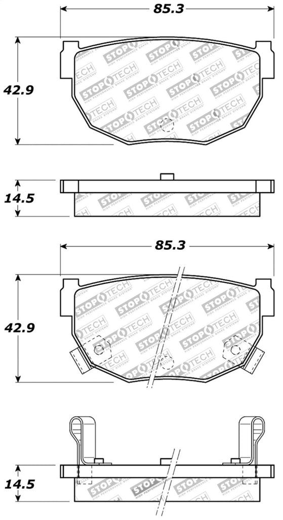 STOPTECH PERFORMANCE 89-98 240SX REAR BRAKE PADS, 309.02720 - eliteracefab.com