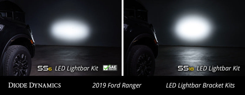 Diode Dynamics 19-21 Ford Ranger SS18 LED Lightbar Kit - White Combo Diode Dynamics