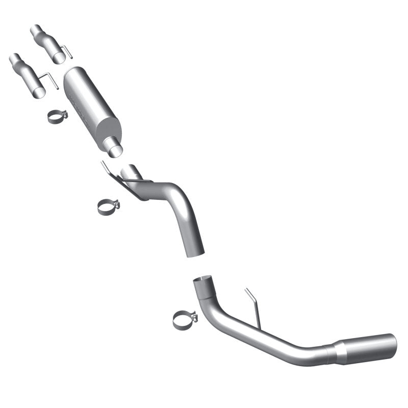 MagnaFlow 11 Ford F-150 3.7L/5.0L/6.2L SS Catback Exhaust Single Rear Side Exit w/ 4in SS Tips Magnaflow