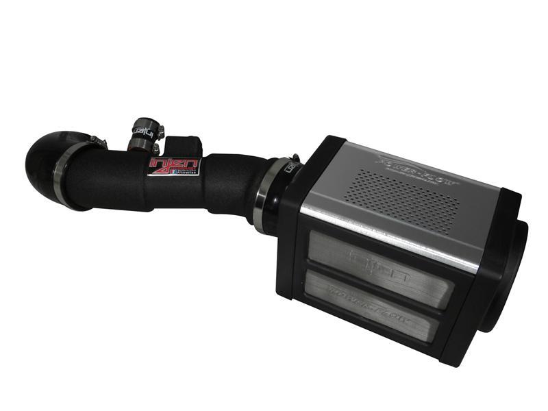 Injen 04-10 QX56 / 04-12 Amada/Titan V8 5.6L w/Power Box Wrinkle Black Power-Flow Air Intake System - eliteracefab.com