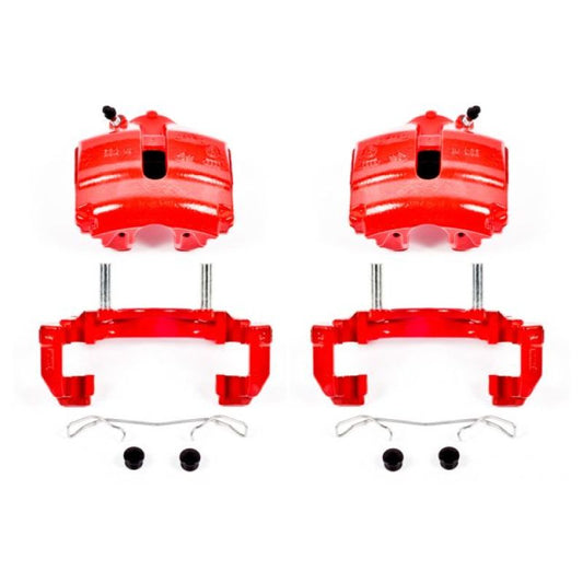 Power Stop 08-09 Audi TT Front Red Calipers w/Brackets - Pair PowerStop