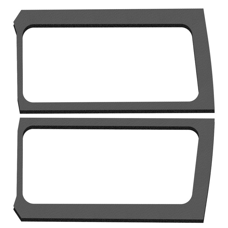 DEI 18-23 Jeep Wrangler JL 2-Door Boom Mat Rear Side Window Trim - 2 Piece - Gray Leather Look DEI