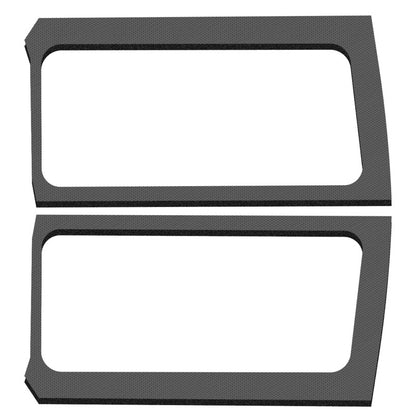 DEI 18-23 Jeep Wrangler JL 2-Door Boom Mat Rear Side Window Trim - 2 Piece - Gray Leather Look DEI