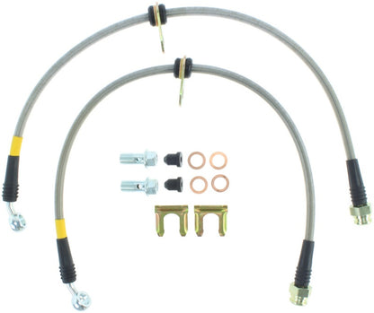 STOPTECH 04-07 STI & 06-07 WRX STAINLESS STEEL FRONT BRAKE LINES, 950.47004 - eliteracefab.com