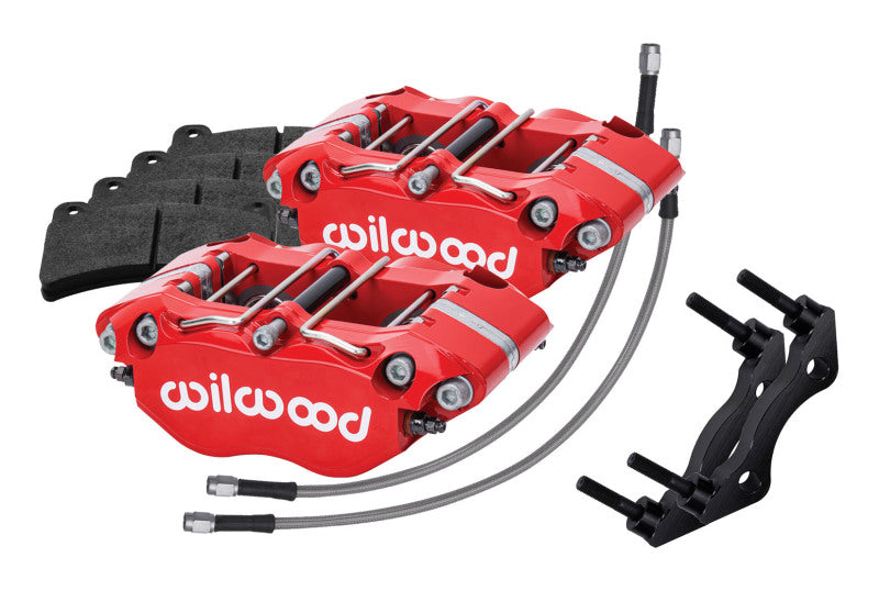 Wilwood 84-89 Porsche 911 Rear Dynapro Caliper Kit 3in MT - Red Wilwood
