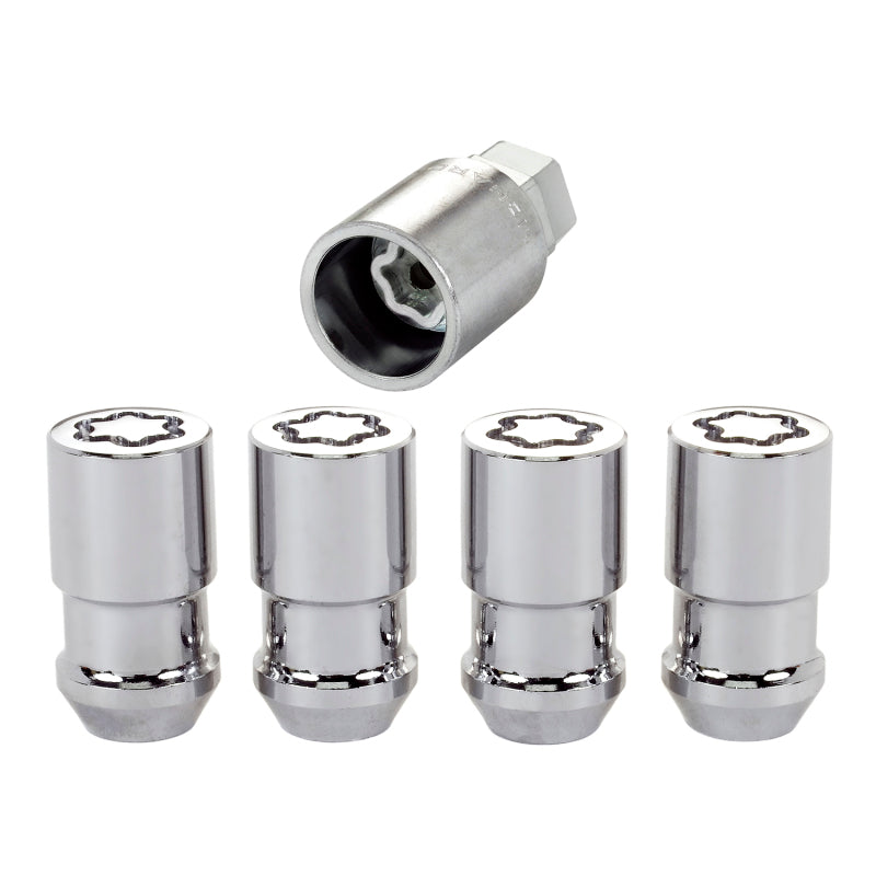 McGard Wheel Lock Nut Set - 4pk. (Cone Seat) 1/2-20 / 3/4 & 13/16 Dual Hex / 1.66in. Length - Chrome - eliteracefab.com