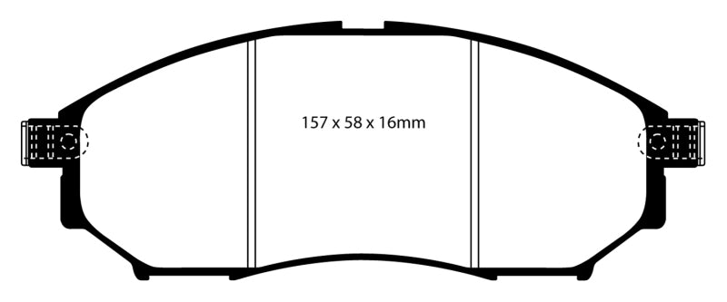 EBC 05-08 Infiniti G35 3.5 2WD Bluestuff Front Brake Pads - eliteracefab.com