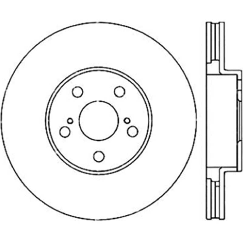 StopTech Power Slot 00-05 Celica GTS/ 01-05 GT/ 05-09 Scion tC CRYO Front Right Rotor Stoptech